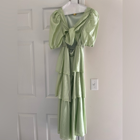 Wayf Tiered MIDI Dress, Seafoam, Size S - EUC! Worn once for a wedding! - Picture 6 of 8